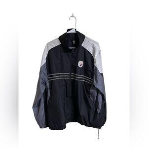 NFL Pittsburgh Steelers Windbreaker Jacket Team Apparel Reebok Size Large